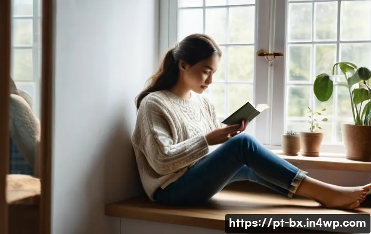 로우테크 라이프의 긍정적 영향력 발휘하기 - **Prompt:** A serene young woman, dressed in comfortable, casual clothing (such as a soft sweater an...